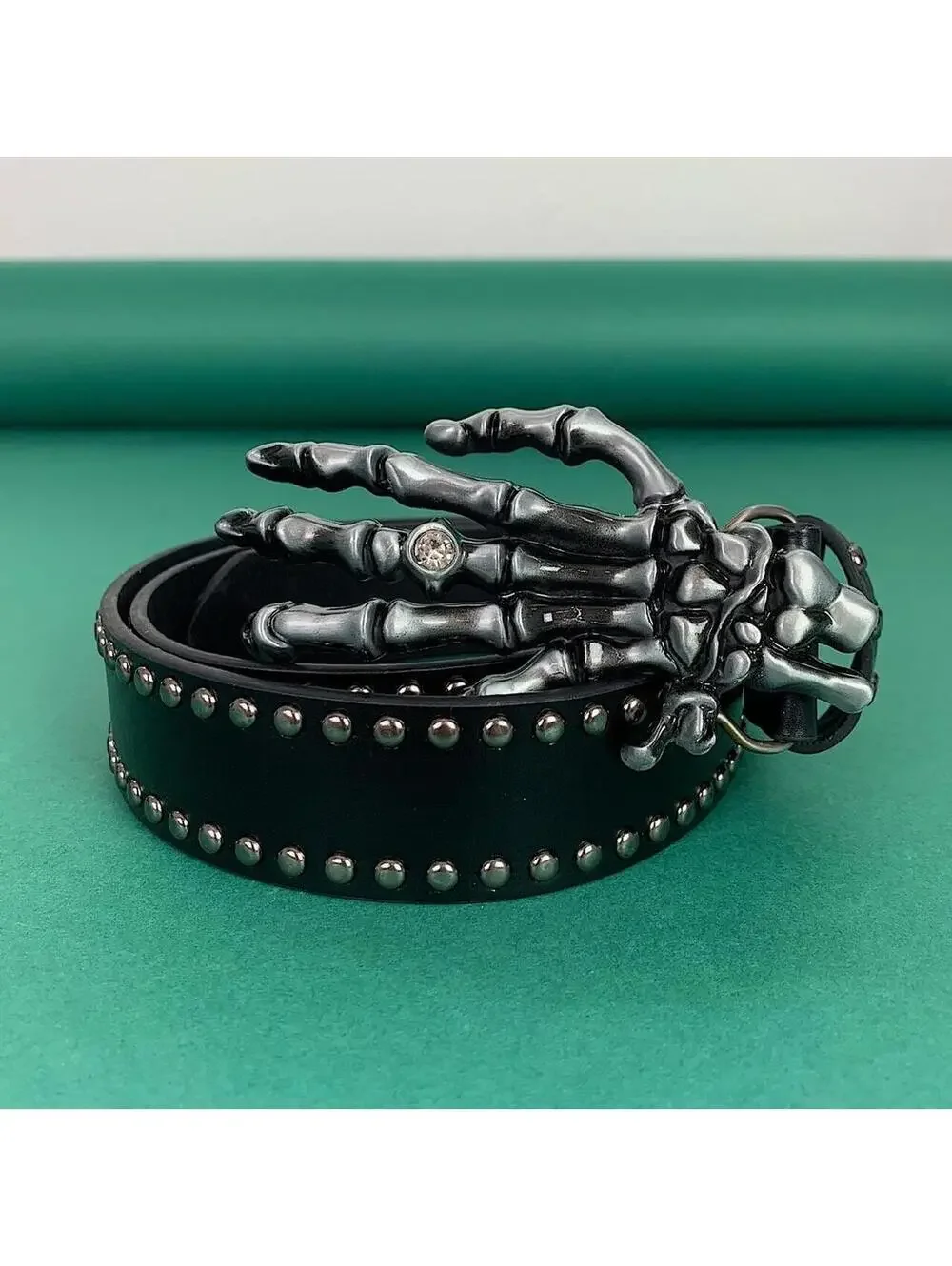 N/A #skeletonbelt #studdedbelt